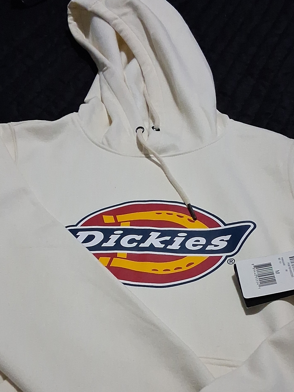 Dickies Cream Hoodie with Red & Yellow Logo